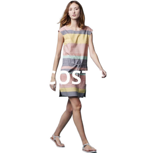 Lacoste Multicolor Striped Sleeveless Mini Dress